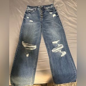 Zenana high waisted wide leg jeans size (5/27) worn once
